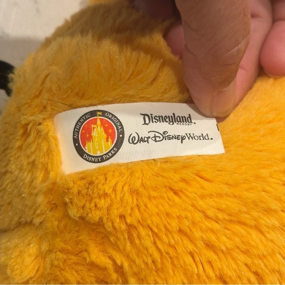 Disney Pluto Plush Toy Yellow and Black - Picture 4 of 7